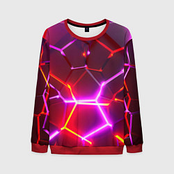 Мужской свитшот Красные плиты с фиолетовым свечением