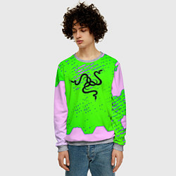 Свитшот мужской Razer pattern geometry, цвет: 3D-меланж — фото 2