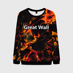 Свитшот мужской Great Wall red lava, цвет: 3D-черный