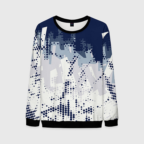 Мужской свитшот Яркий абстрактный узор для спорта / 3D-Черный – фото 1