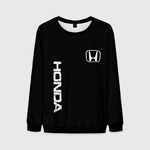 Мужской свитшот Honda white logo auto / 3D-Черный – фото 1