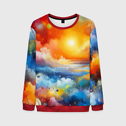 Мужской свитшот Закат солнца - разноцветные облака