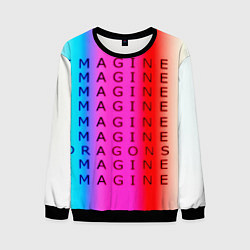 Свитшот мужской Imagine Dragons neon rock, цвет: 3D-черный