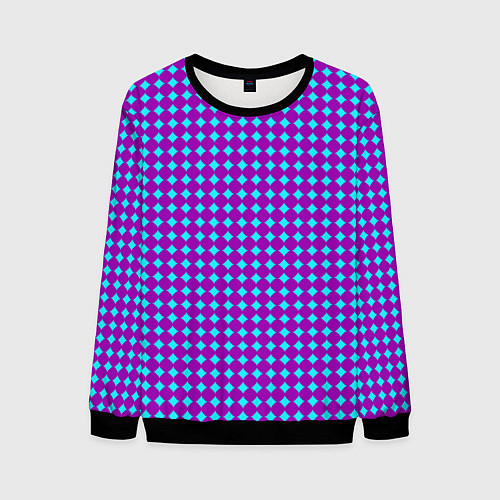 Мужской свитшот Паттерн кругов и ромбов / 3D-Черный – фото 1