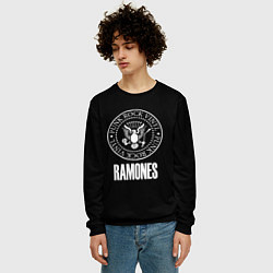 Свитшот мужской Ramones rock logo, цвет: 3D-черный — фото 2