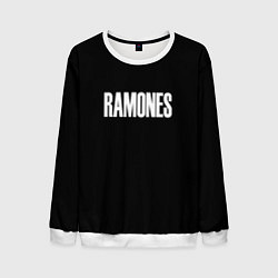 Свитшот мужской Ramones white logo, цвет: 3D-белый