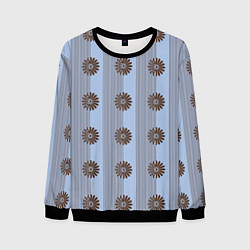 Мужской свитшот Цветы шоколадного цвета - абстракция