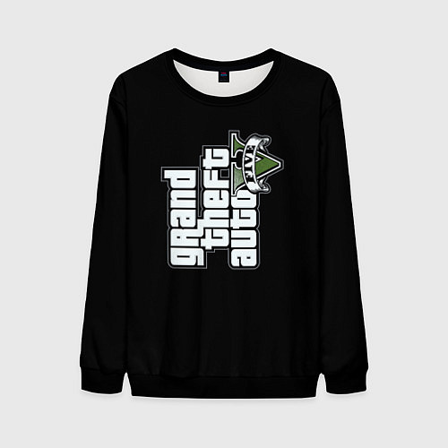 Мужской свитшот GTA5 logo game rockstar / 3D-Черный – фото 1