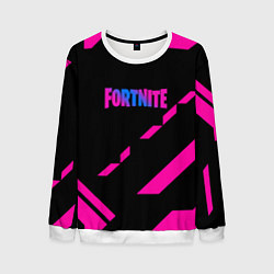 Свитшот мужской Fortnite geometry pink, цвет: 3D-белый