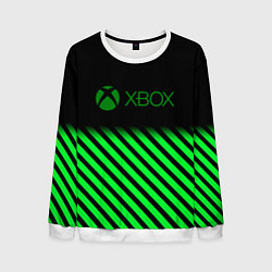 Свитшот мужской Xbox line green, цвет: 3D-белый