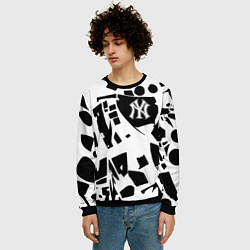 Свитшот мужской New York yankees - abstraction, цвет: 3D-черный — фото 2
