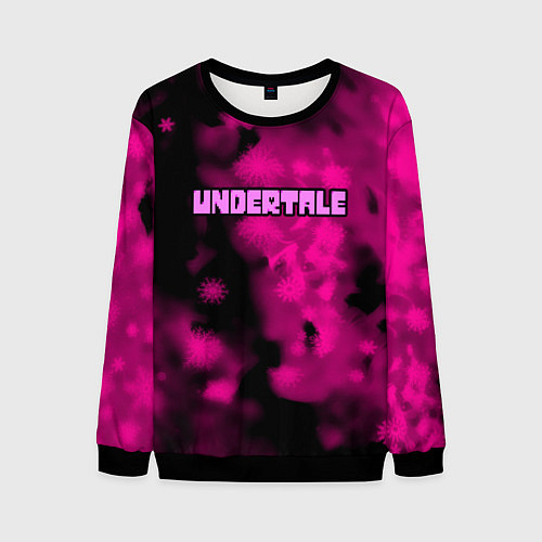 Мужской свитшот Undertale pink game / 3D-Черный – фото 1