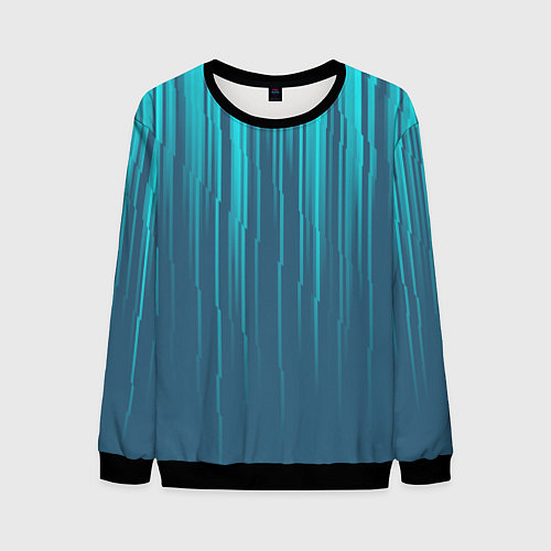 Мужской свитшот Абстракция вертикальные линии / 3D-Черный – фото 1