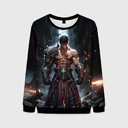 Свитшот мужской Мощный гладиатор, цвет: 3D-черный