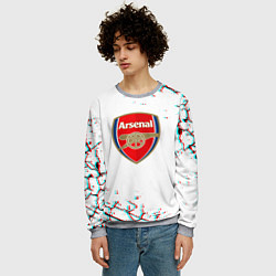 Свитшот мужской Arsenal fc текстура, цвет: 3D-меланж — фото 2