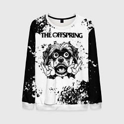 Свитшот мужской The Offspring - рок пес, цвет: 3D-белый