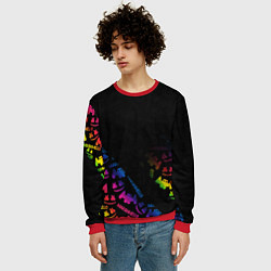 Свитшот мужской Marshmello neon dj, цвет: 3D-красный — фото 2