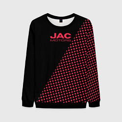 Свитшот мужской Jac motors чёрно-розовый шахматка, цвет: 3D-черный