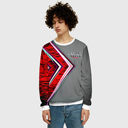 Свитшот мужской Audi sport geometry car, цвет: 3D-белый — фото 2