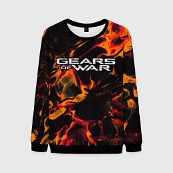 Свитшот мужской Gears of War red lava, цвет: 3D-черный
