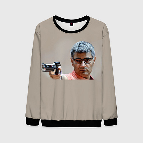 Мужской свитшот Стрелок Юсуф Дикеч на Олимпиаде во франции / 3D-Черный – фото 1