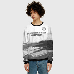 Свитшот мужской Manchester United - white gradient посередине, цвет: 3D-черный — фото 2