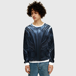 Свитшот мужской Металлический карбон, цвет: 3D-белый — фото 2