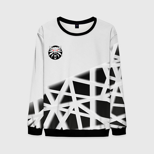 Мужской свитшот The Witcher 3 logo geometry / 3D-Черный – фото 1