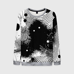 Свитшот мужской Призрак застигнутый врасплох - нейроарт, цвет: 3D-меланж
