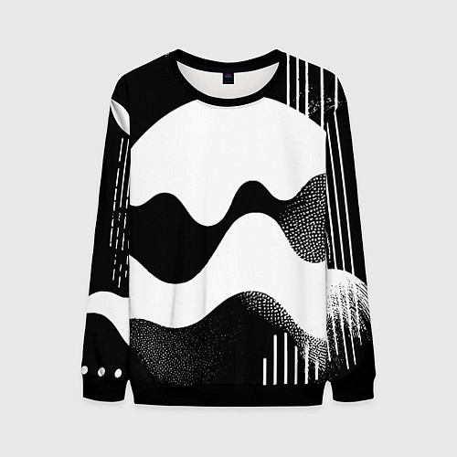 Мужской свитшот Солнечный дождь - абстракция / 3D-Черный – фото 1