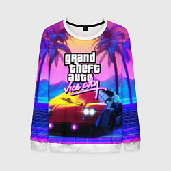 Свитшот мужской Vice city retro wave Lambo, цвет: 3D-белый