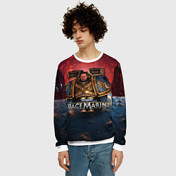 Свитшот мужской Warhammer 40000 space marine 2 Captain Titus, цвет: 3D-белый — фото 2