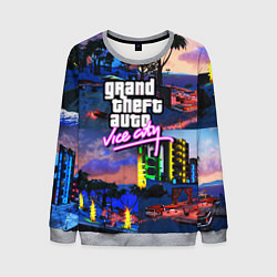 Мужской свитшот GTA vice city коллаж