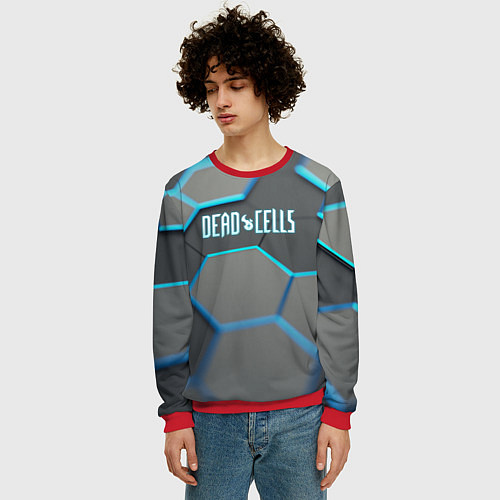 Мужской свитшот Dead cells броня / 3D-Красный – фото 3