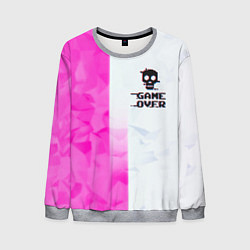 Свитшот мужской Game over pink abstraction, цвет: 3D-меланж