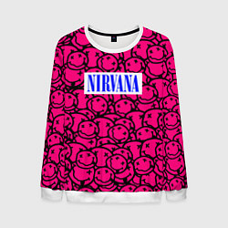 Мужской свитшот Nirvana pink logo