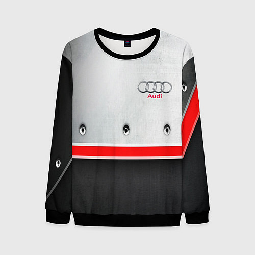Мужской свитшот Audi metal sport / 3D-Черный – фото 1