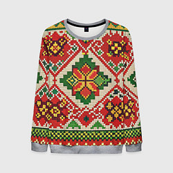 Мужской свитшот Классические русские узоры и орнамент