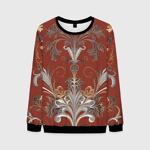 Мужской свитшот Изысканный орнамент ковер / 3D-Черный – фото 1
