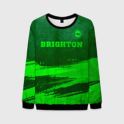 Свитшот мужской Brighton - green gradient посередине, цвет: 3D-черный