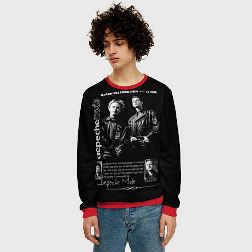 Мужской свитшот Depeche Mode Black Celebration 1986 / 3D-Красный – фото 3