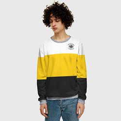 Свитшот мужской Мы русские с нами Бог НИКА 2 черная патриоты, цвет: 3D-меланж — фото 2