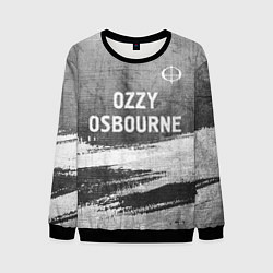 Свитшот мужской Ozzy Osbourne - grey gradient посередине, цвет: 3D-черный