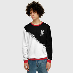 Свитшот мужской Liverpool fc белые краски, цвет: 3D-красный — фото 2