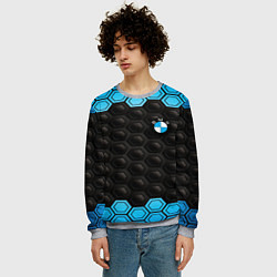 Свитшот мужской BMW carbon auto, цвет: 3D-меланж — фото 2