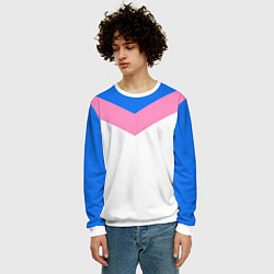 Свитшот мужской В стиле 90-х ретро спортивная, цвет: 3D-белый — фото 2