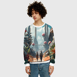 Свитшот мужской Планета фантастика, цвет: 3D-белый — фото 2