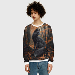 Свитшот мужской Пепельный лис, цвет: 3D-белый — фото 2