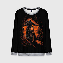 Мужской свитшот Мотоциклист с черепом
