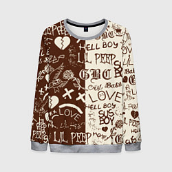 Свитшот мужской Lil peep retro pattern, цвет: 3D-меланж